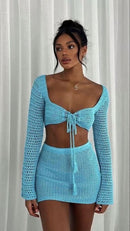 CONJUNTO CROCHÊ BLUE