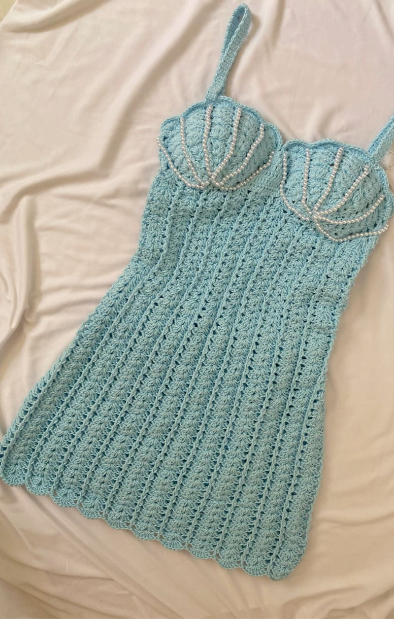 VESTIDO SEREIA CROCHÊ