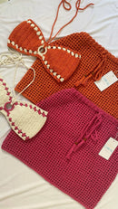 CONJUNTO AREIA - CROCHÊ